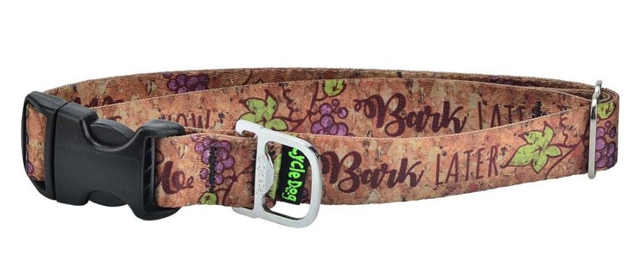 Collars, Leads & Accessories Cycle Dog | Ecoweave Wine Now, Bark Later Collection