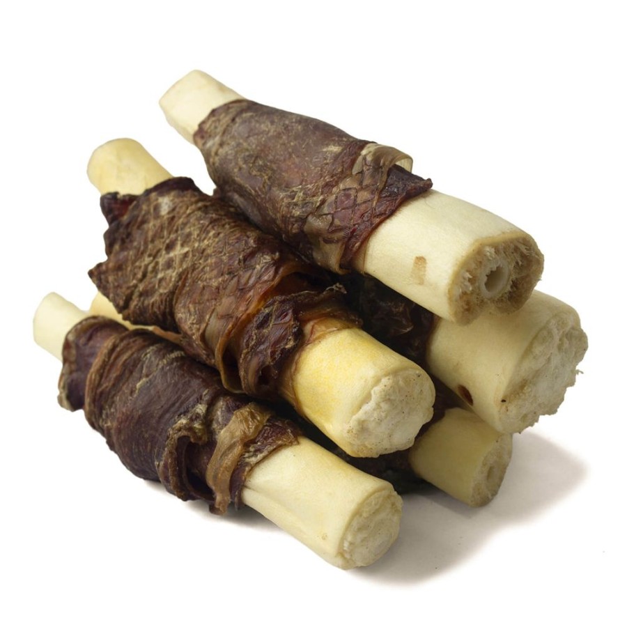 Treats SuperCan Bullysticks | 6" Beef Wrapped Cow Tail