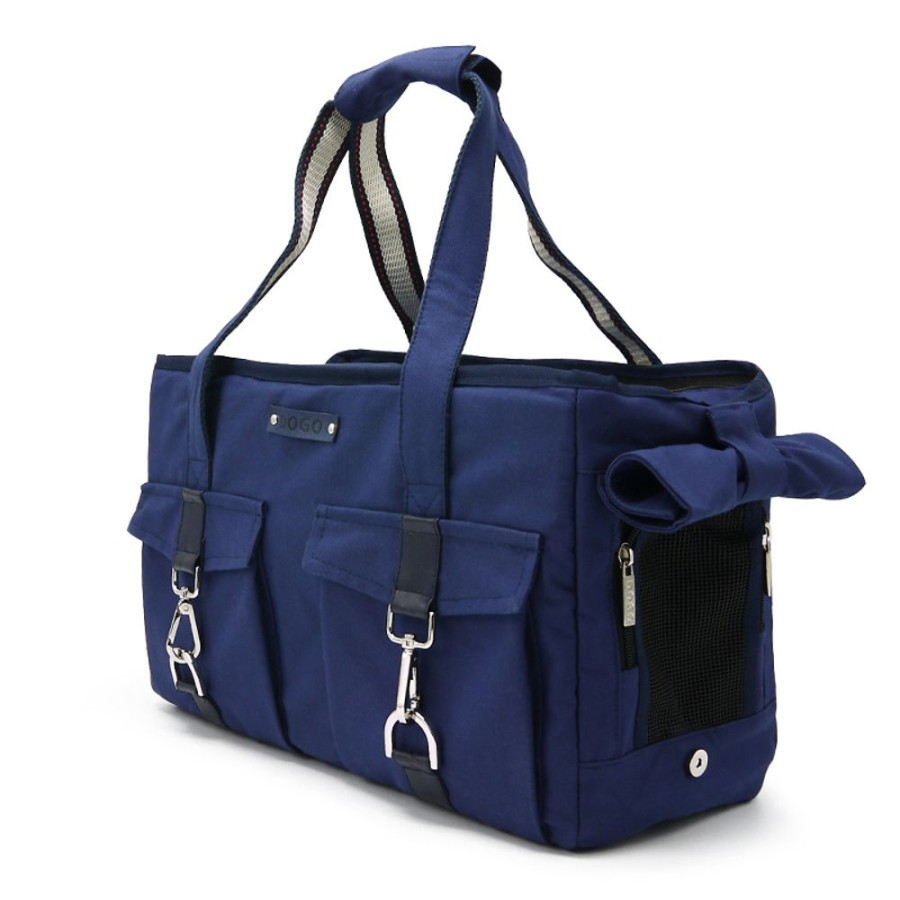 Totes & Carriers Dogo® Pet Fashions | Buckle Tote Bb Navy (Small)