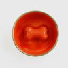 Bowls & Feeding Supplies Jax & Bones | Jax & Bones Bone Slow Feeder Bowl Orange Medium