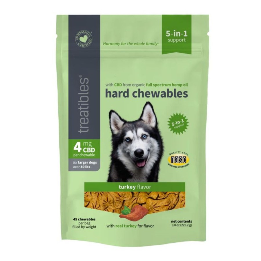 Treats Treatibles | Hard Chews Turkey Flavor 4 Mg Cbd For Dogs