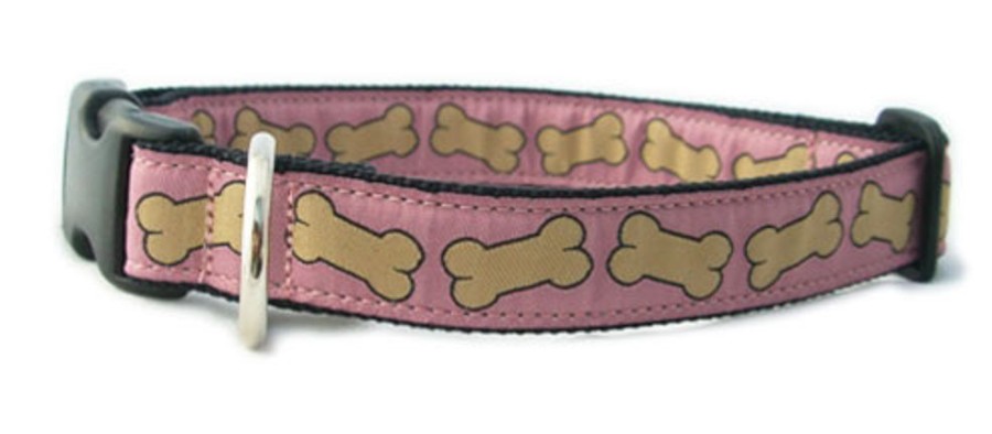 Collars, Leads & Accessories Good Dog Company | Hemp Collars, Leashes Bones Pink