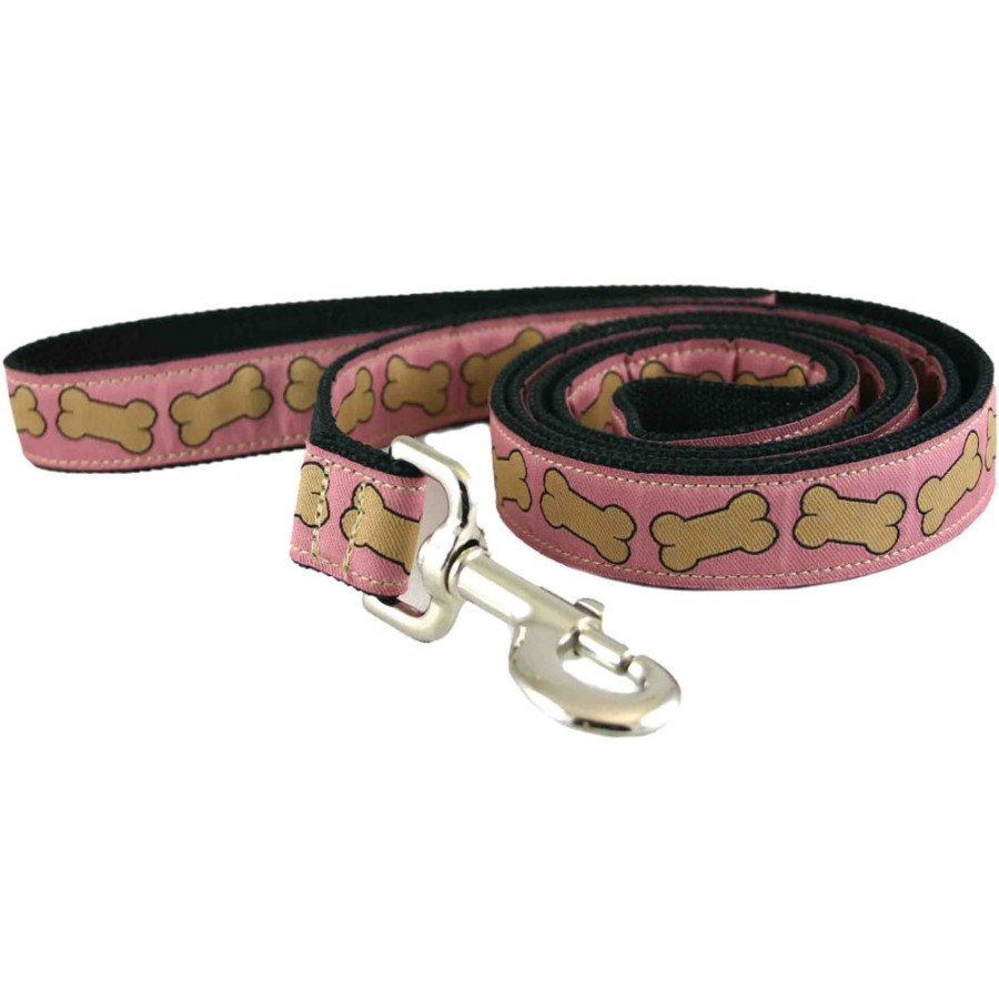 Collars, Leads & Accessories Good Dog Company | Hemp Collars, Leashes Bones Pink