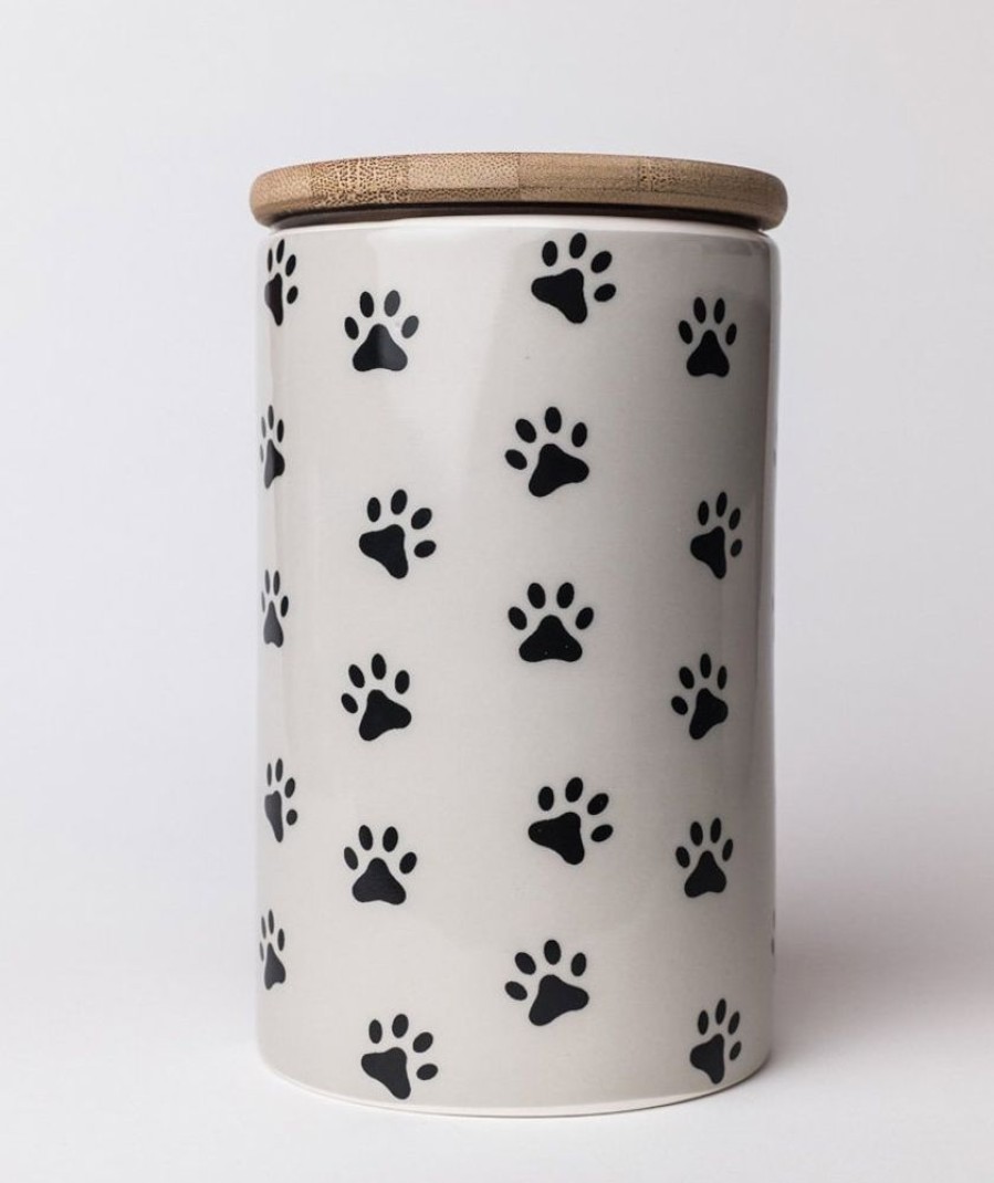 Bowls & Feeding Supplies Park Life Designs | Pawz Grey Treat Jar