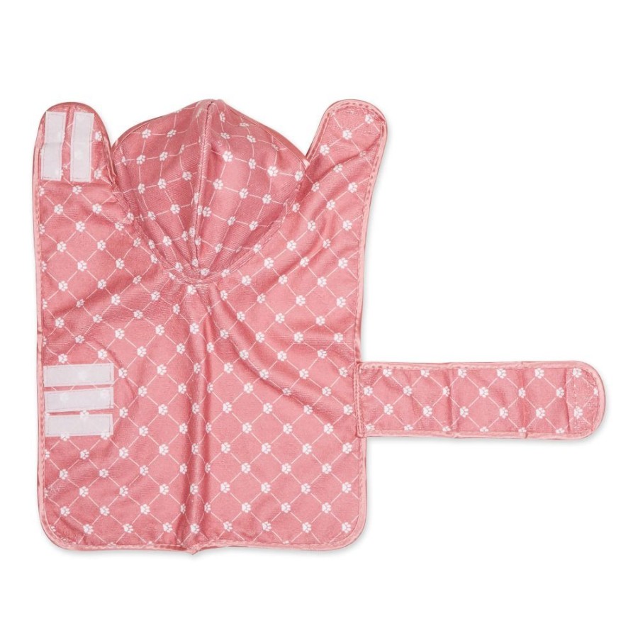 Pet Apparel Bone Dry Pet | Rose Printed Trellis Paw Pet Robe