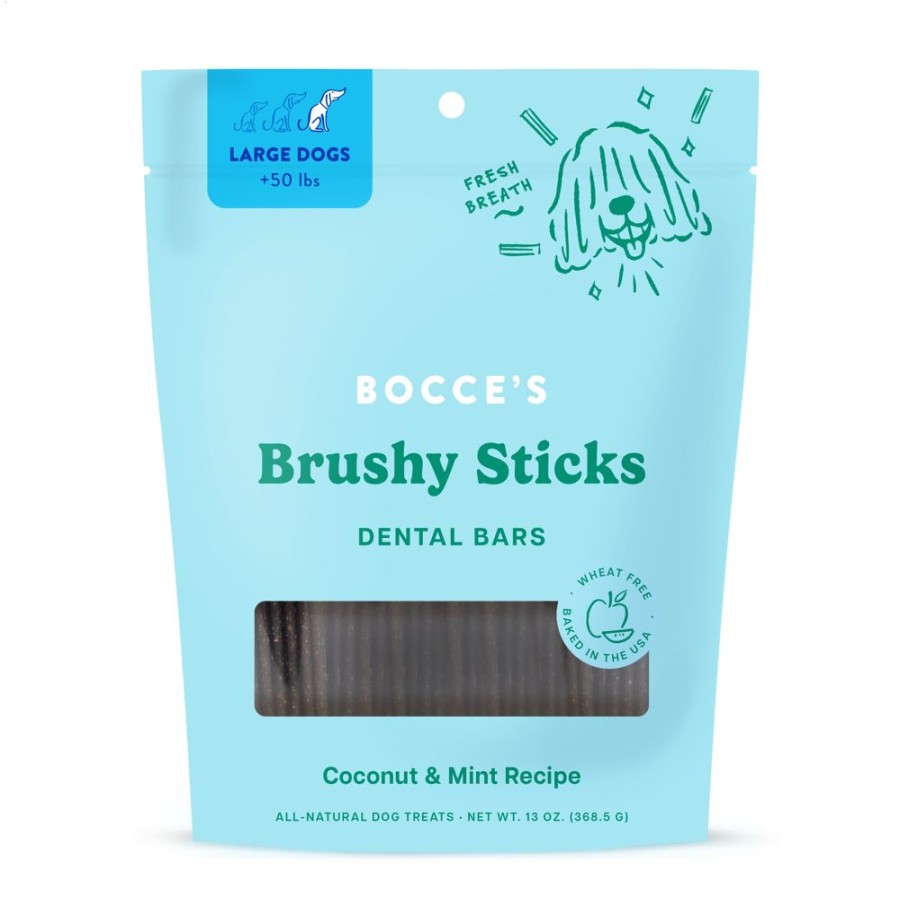 Treats Bocce's Bakery | Bocce'S Bakery Dailies Brushy Sticks Dog Large Dental Treats 13Oz