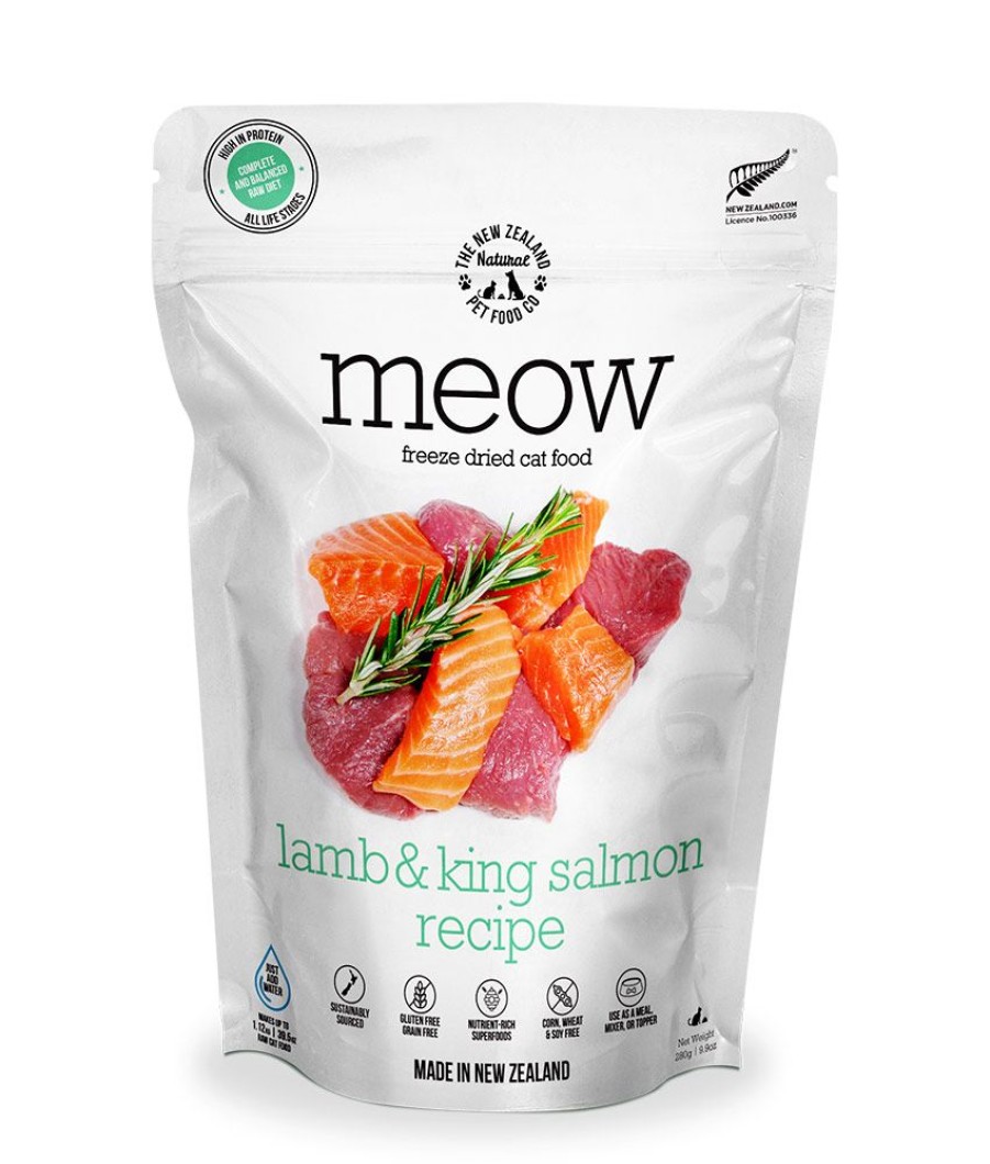 For Cats & Other Critters The New Zealand Natural Pet Food Co. | Meow Lamb & King Salmon Freeze Dried Cat Food