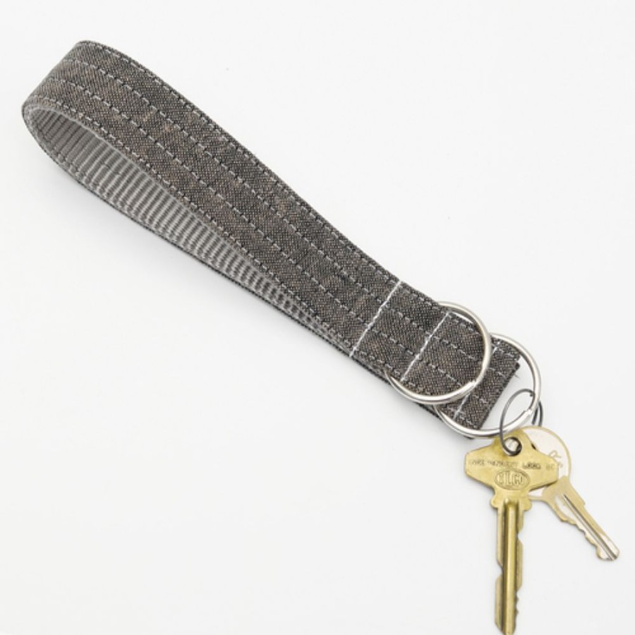 Stuff For Humans Mimi Green | Chocolate Linen Wristlet Key Fob