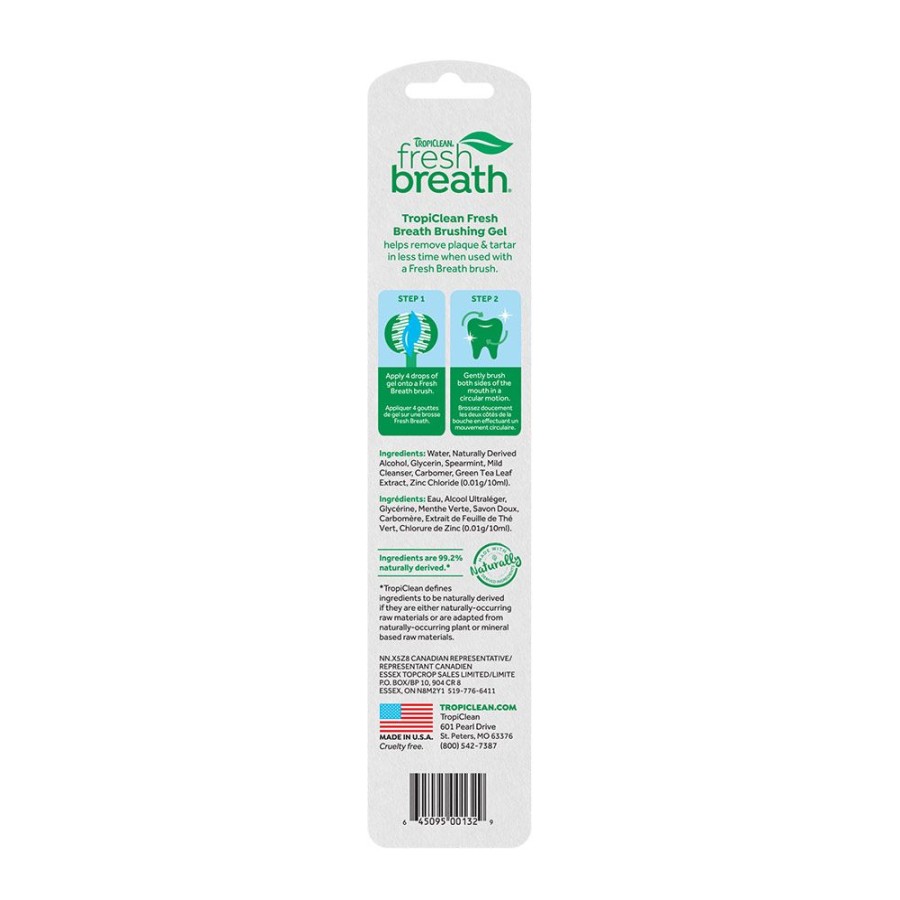 Grooming & Shampoos Fresh Breath by TropiClean | Fresh Breath Dental & Oral Care Brushing Gel For Pets, 2Oz.