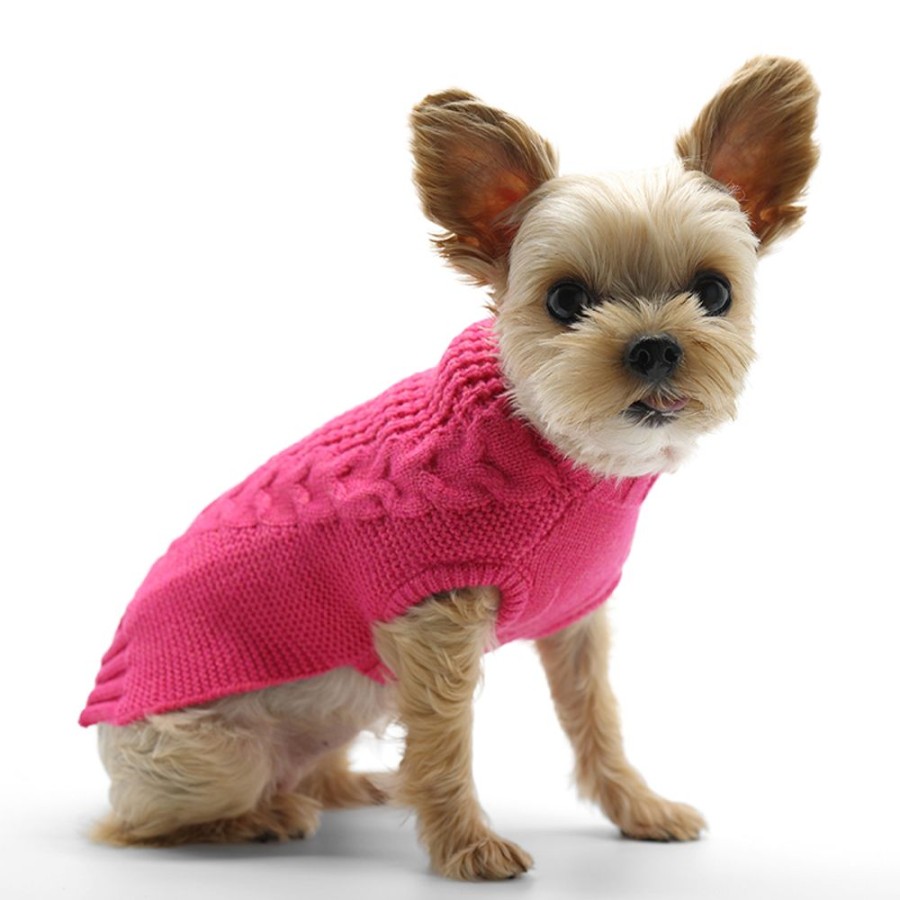 Pet Apparel (Continued) Dogo® Pet Fashions | Mix Knit Sweater Pink