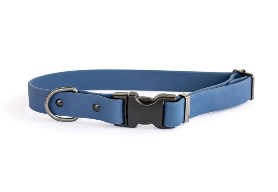 Collars, Leads & Accessories Euro Dog Collars and Leads | Navy Waterproof Style Collar / Lead