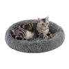 For Cats & Other Critters Best Friends By Sheri | Calming Oval Cat Bed, Grey, 21X19