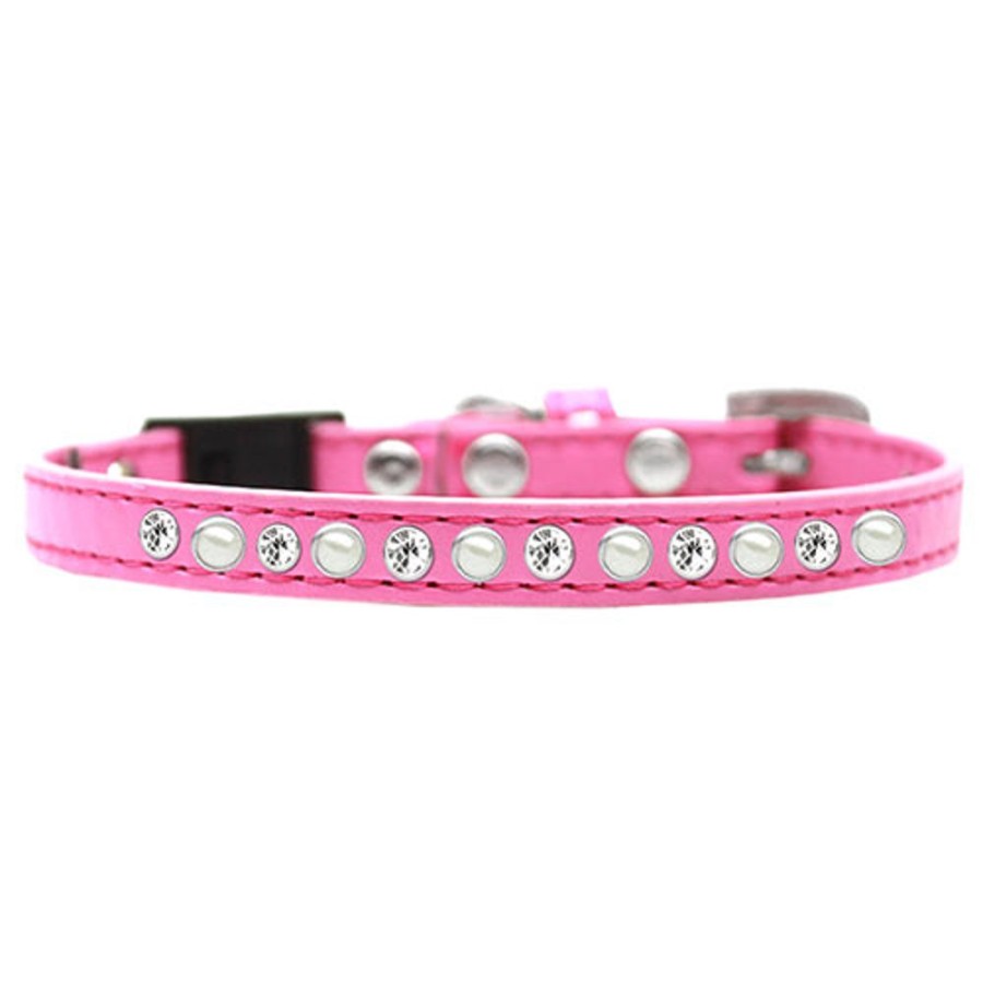 Collars, Leads & Accessories Mirage Pet Products | Pearl And Clear Jewel Breakaway Cat Collar