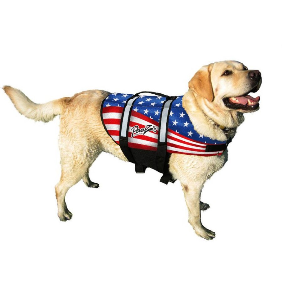 Health & Safety Pawz Pet Products | Usa Dog Life Jacket - Pawz Flag Pet Life Vest, Nylon Pet Preserver | Usa Flag