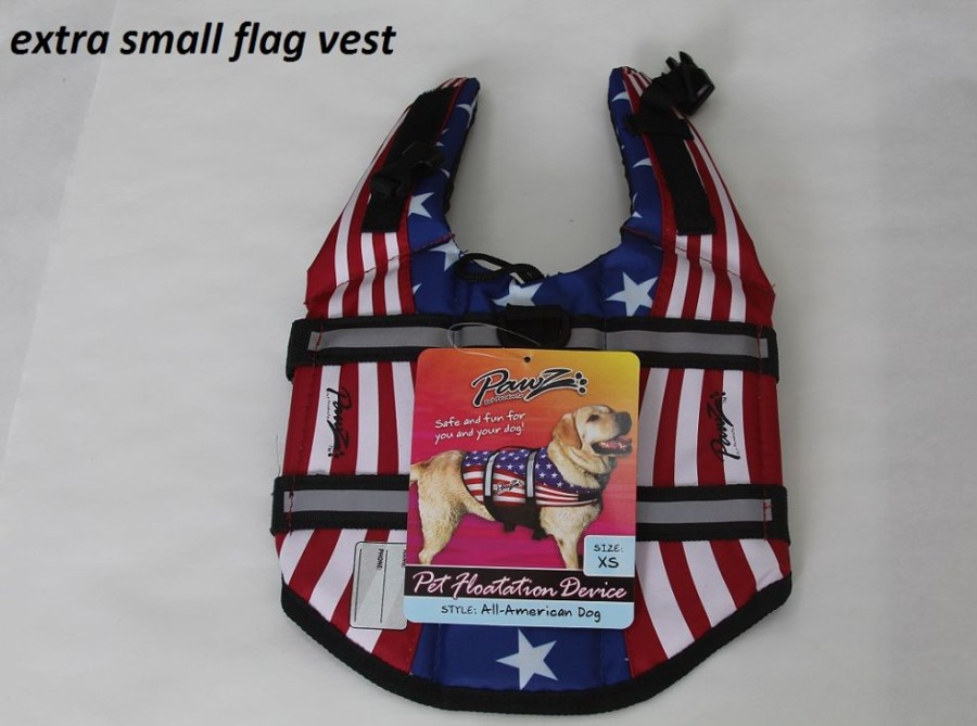 Health & Safety Pawz Pet Products | Usa Dog Life Jacket - Pawz Flag Pet Life Vest, Nylon Pet Preserver | Usa Flag