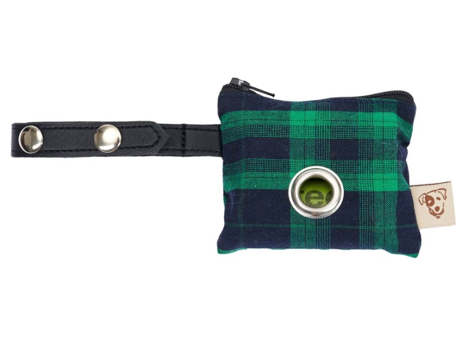 Stain, Odor & Clean-Up Products Jax & Bones | P.U.P. Waste Bag Dispenser - Tartan Navy And Green