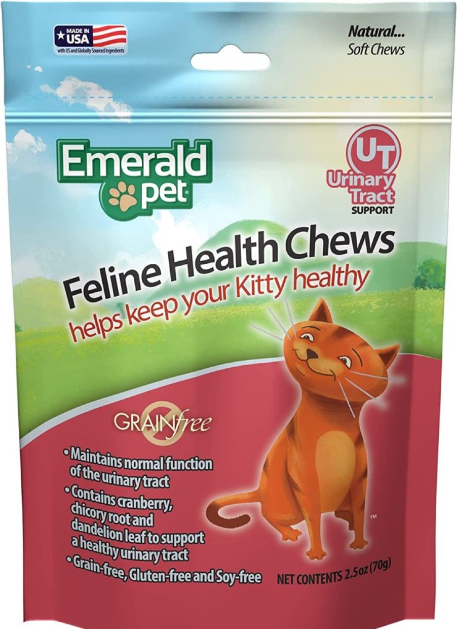 For Cats & Other Critters Emerald Pet | Emerald Pet Urinary Tract Support Feline Healthy Cat Chews 2.5Oz.