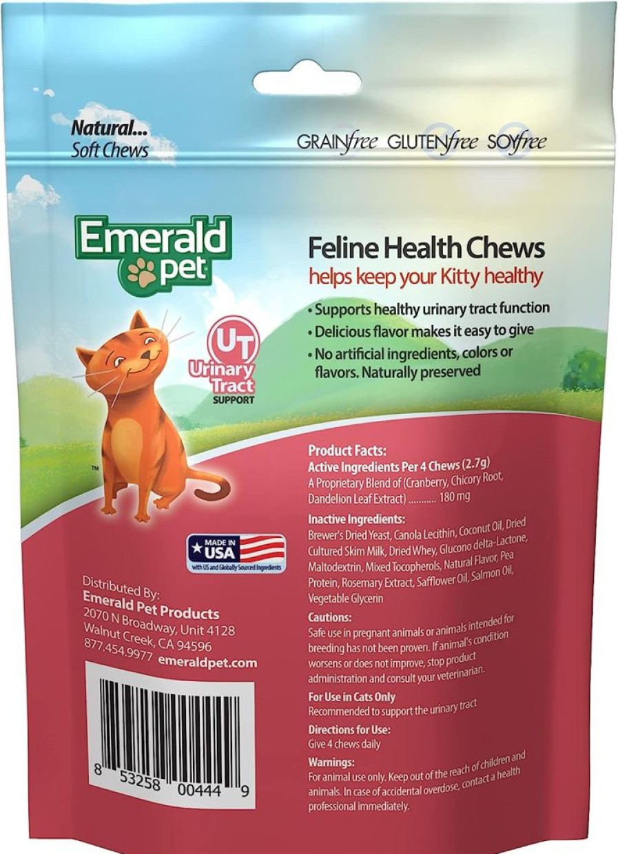 For Cats & Other Critters Emerald Pet | Emerald Pet Urinary Tract Support Feline Healthy Cat Chews 2.5Oz.