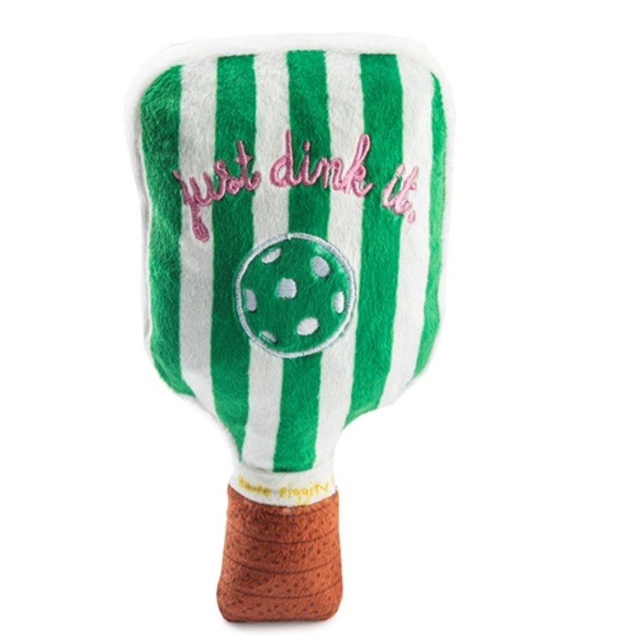 Toys & Playthings Haute Diggity Dog | Green Stripe Pickleball Paddle By Haute Diggity Dog