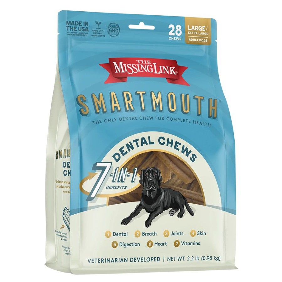 Treats Missing Link | Missing Link - Smartmouth Dental Chew L/Xl Dog 28Ct