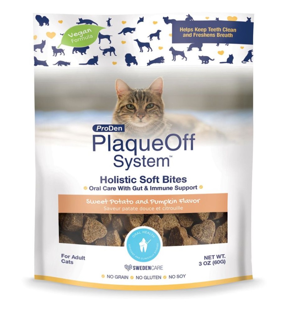 For Cats & Other Critters PlaqueOff | Holistic Soft Bites Cat - Oral Care With Gut & Immune Support By Plaqueoff