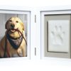 For The Home Pearhead™ | Dog Or Cat Paw Print Pet Keepsake Photo Frame With Pet Pawprint Imprint Kit, White