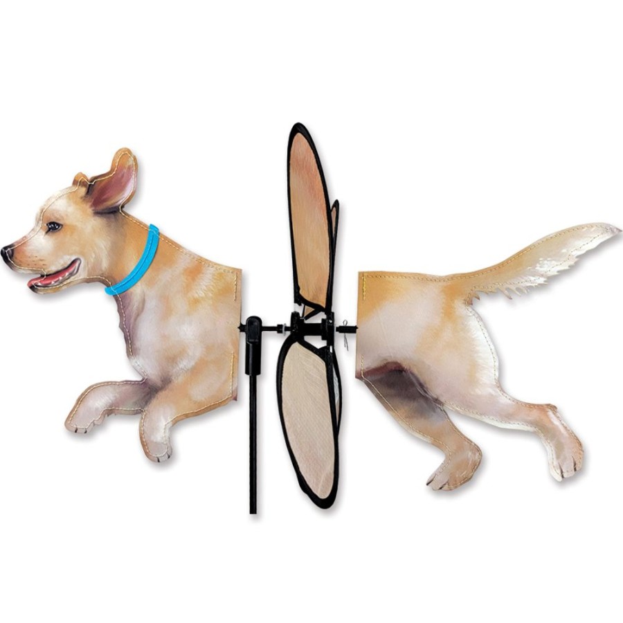 For The Home Windgarden by Premier Designs | Petite Spinner - Yellow Lab (Updated #25068 Design)