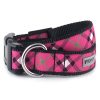 Collars, Leads & Accessories The Worthy Dog | Bias Plaid Hot Pink Collar & Lead Collection