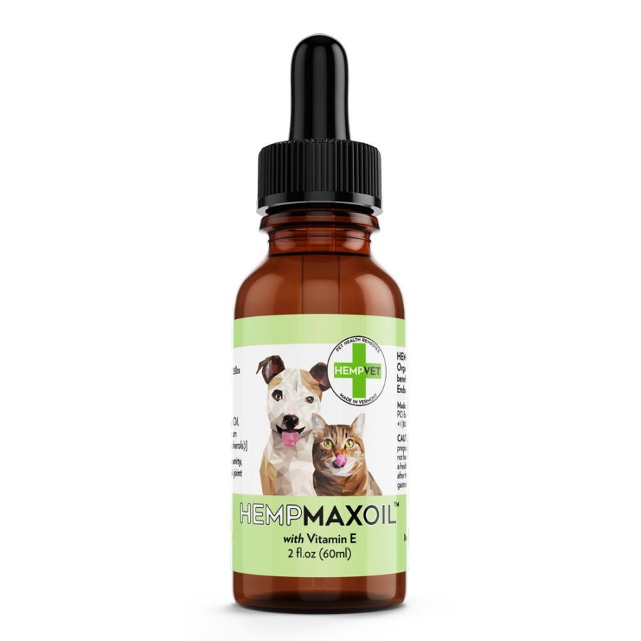 Health & Safety HEMPVET Pet Health Remedies | Hempmaxoil With 300Mg Cbd + Vitamin E, 2 Fl. Oz. Bottles