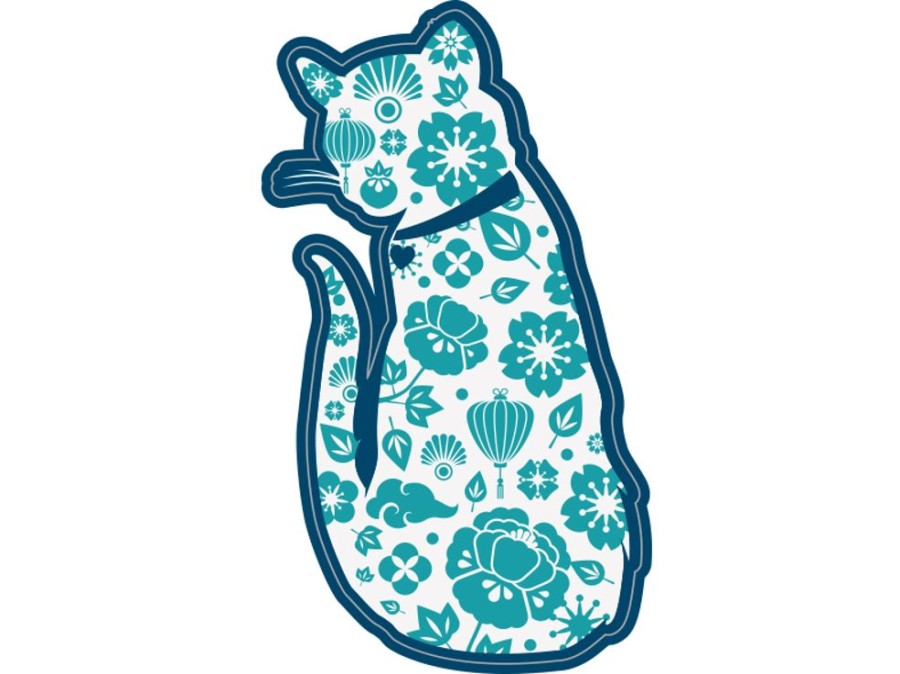 For The Home dog speak | Cat Figure - 3" Sticker