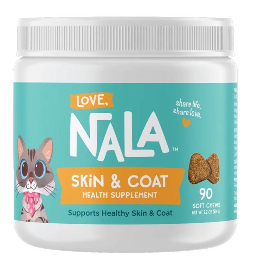 Health & Safety Love, Nala | Skin & Coat Health Supplement, 3.2Oz. Tub With 90 Soft Chews