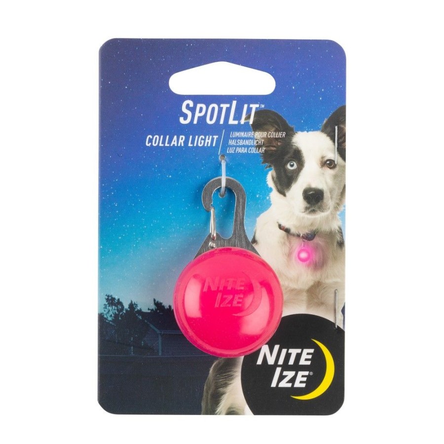 Collars, Leads & Accessories Nite-Ize® | Nite Ize - Spotlit Collar Light - Pink Plastic