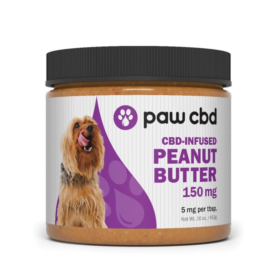 Treats Paw CBD powered by cbdMD | Paw Cbd Peanut Butter Jar - 16Oz With Spoon