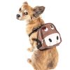 Harnesses Pet Life | Pet Life® 'Mooltese' Large-Pocketed Compartmental Animated Brown Dog Harness Backpack