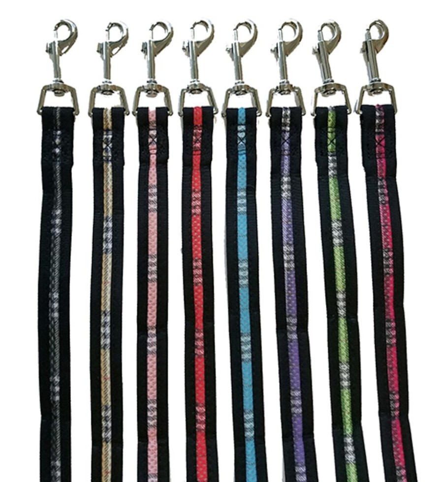 Collars, Leads & Accessories Bark Appeal | Solid & Plaid Mesh Leashes