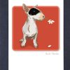 Special Occasion & Holiday Paper Russells | Bull Terrier W/ Daisy - Grrreen Boxed Note Cards