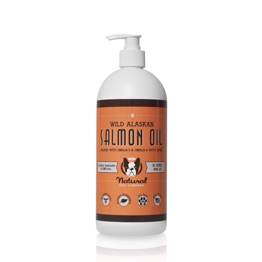 Pet Food Natural Dog Company | Wild Alaskan Salmon Oil - 32 Oz. (Case Of 4)