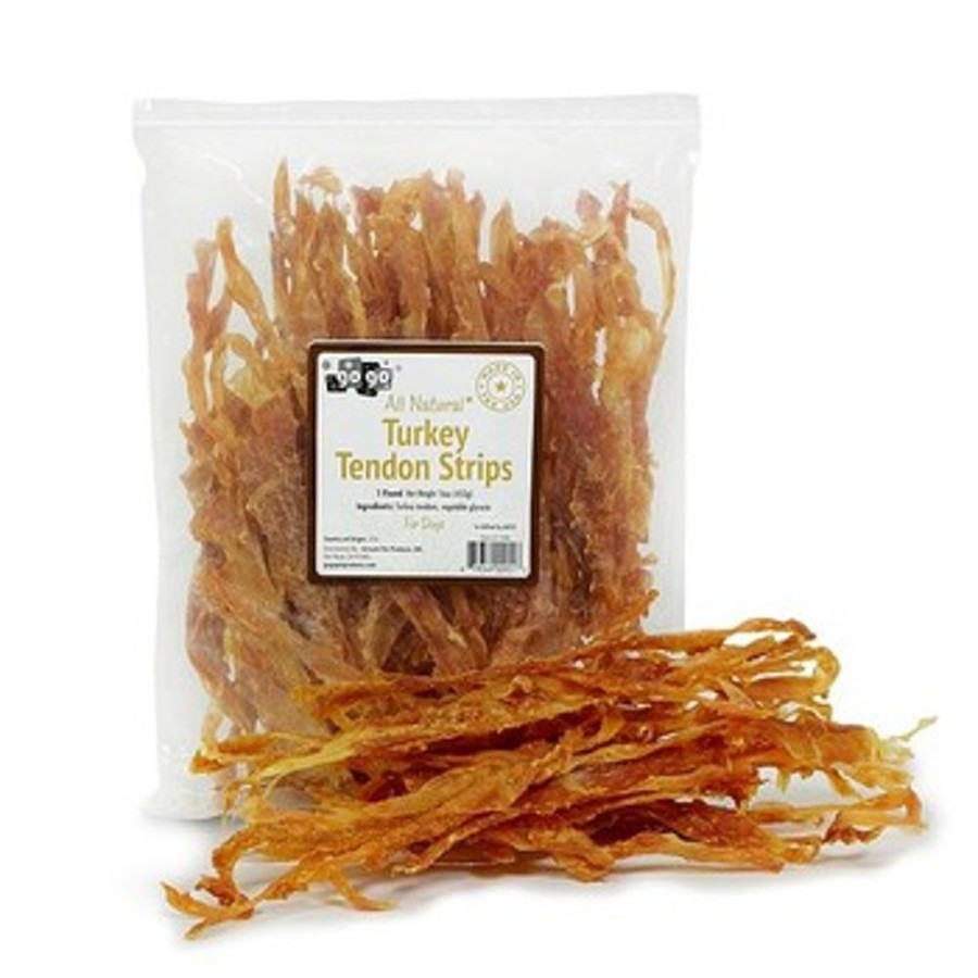 Treats GoGo® | Gogo® Usa 1 Lb. Turkey Tendon Strips