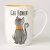 Bowls & Feeding Supplies PetRageous Designs! | Cat Lover Stoneware Mug, White/Yellow