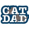 For The Home dog speak | Cat Dad - 3" Sticker