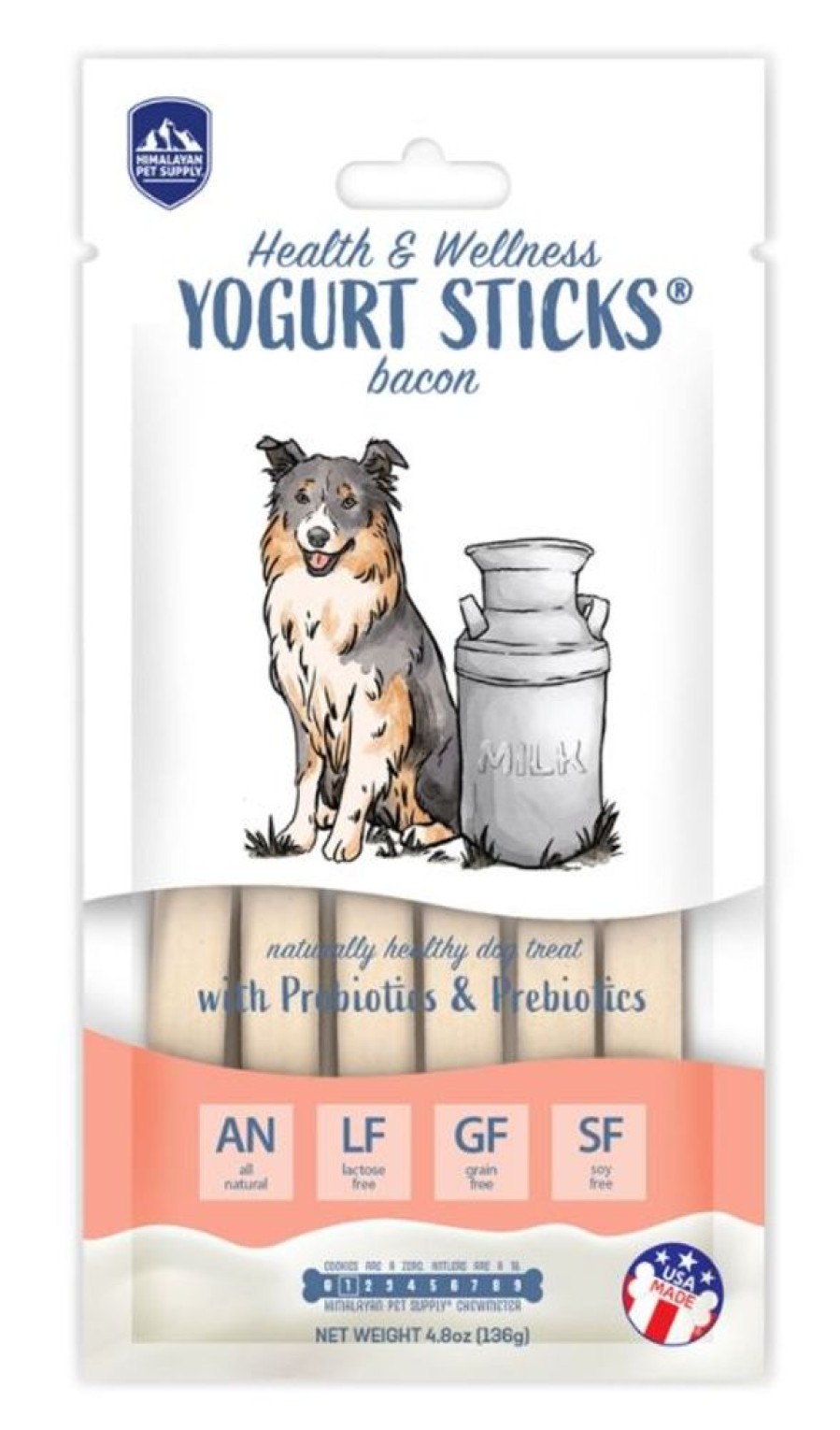 Treats Himalayan Dog Chews | Himalayan Dog Yogurt Sticks Bacon 4.8Oz