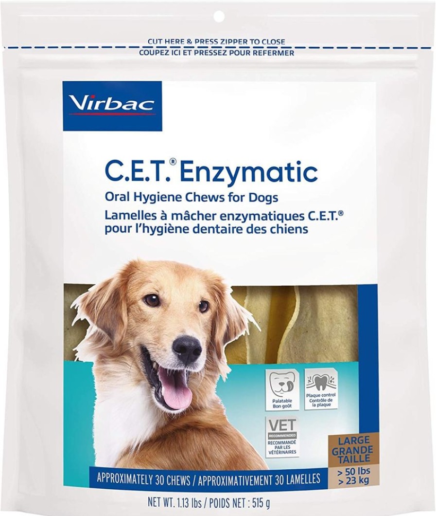 Treats Virbac | C.E.T. Enzymatic Oral Hygiene Chews For Dogs (30 Count)