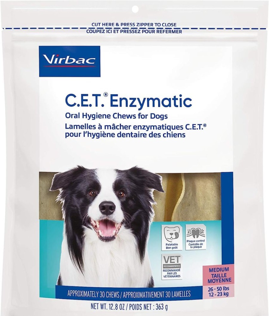 Treats Virbac | C.E.T. Enzymatic Oral Hygiene Chews For Dogs (30 Count)