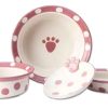 Bowls & Feeding Supplies PetRageous Designs! | Pink Polka Paws Bowls