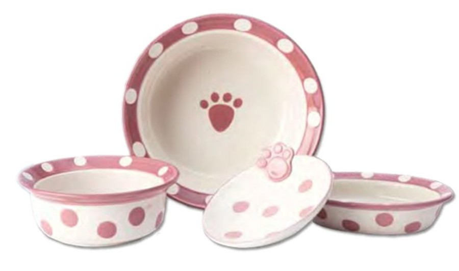 Bowls & Feeding Supplies PetRageous Designs! | Pink Polka Paws Bowls