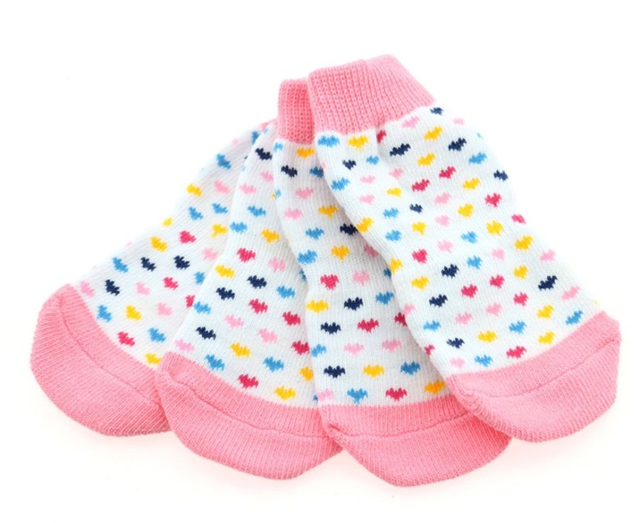 Pet Apparel Doggie Design, Inc. | Non-Skid Dog Socks - Hearts