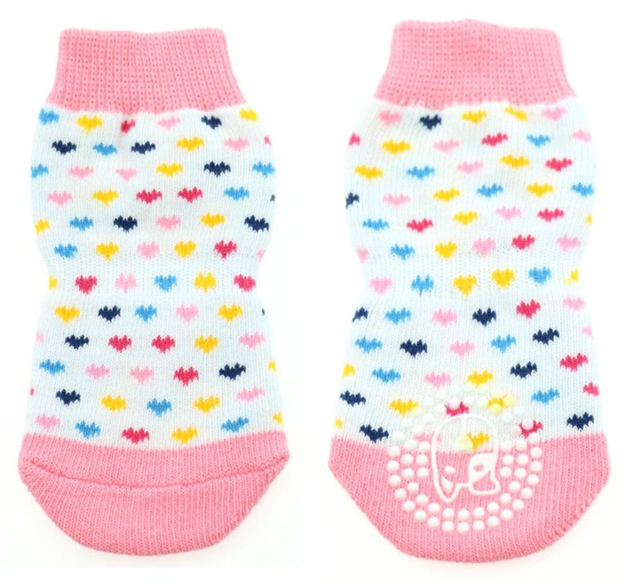 Pet Apparel Doggie Design, Inc. | Non-Skid Dog Socks - Hearts