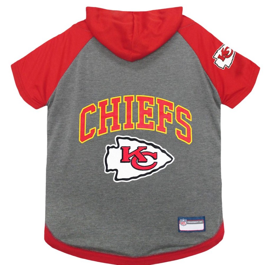 Pet Apparel Pets First, Inc. | Kansas City Chiefs Hoody Dog Tee By Pets First