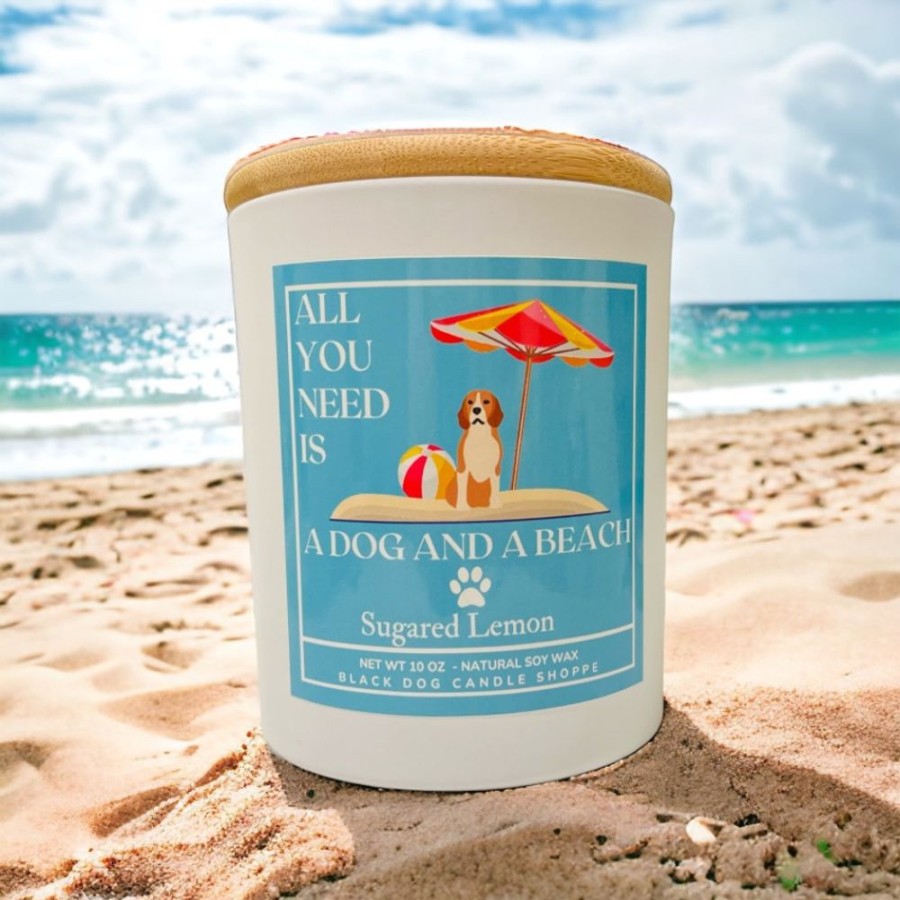 For The Home Black Dog Candle Shoppe | All You Need Is A Dog And A Beach - Sugared Lemon