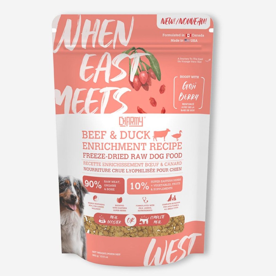 Pet Food Charmy Pet™ | 5.2 Oz. Pouch, Beef & Duck Enrichment Recipe - When East Meets West Herbal Dog Food